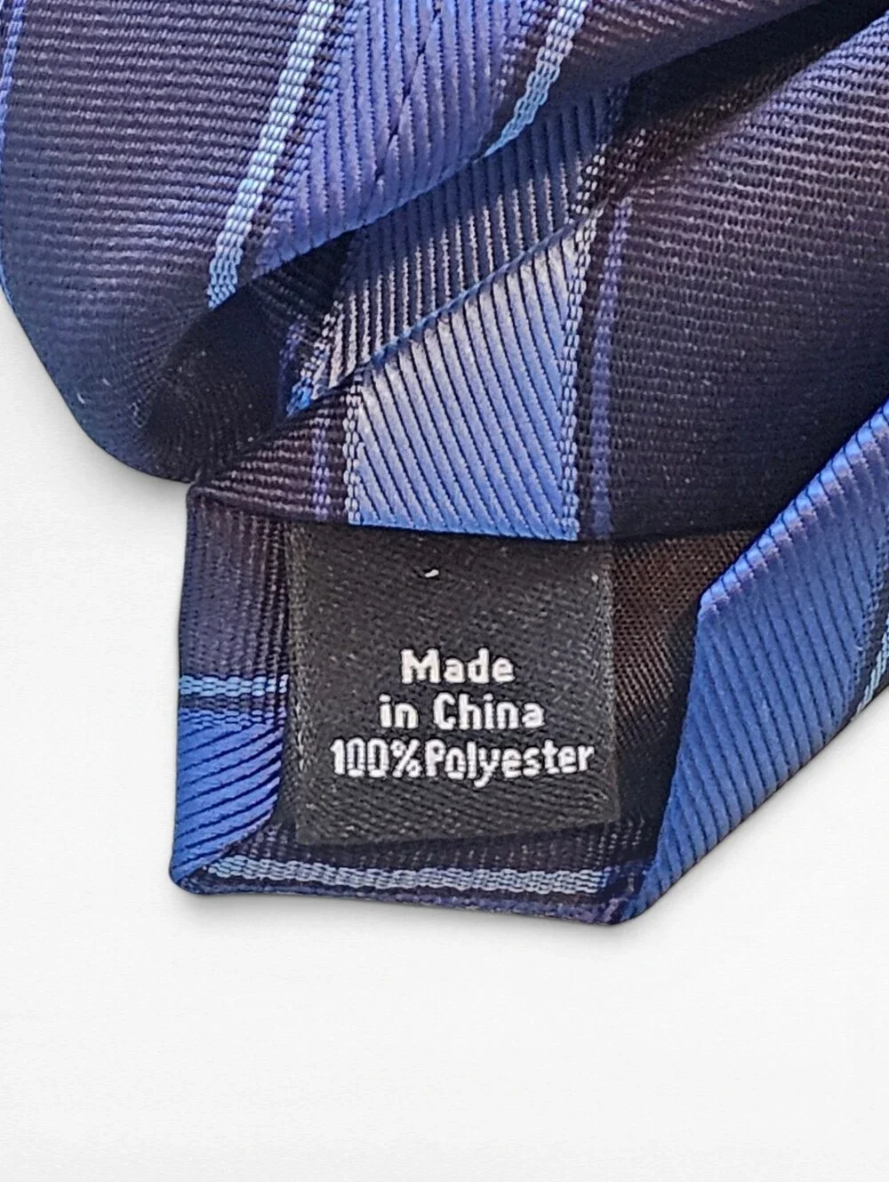 JF J. Ferrar Necktie with Tie Clip Narrow Blue and Black